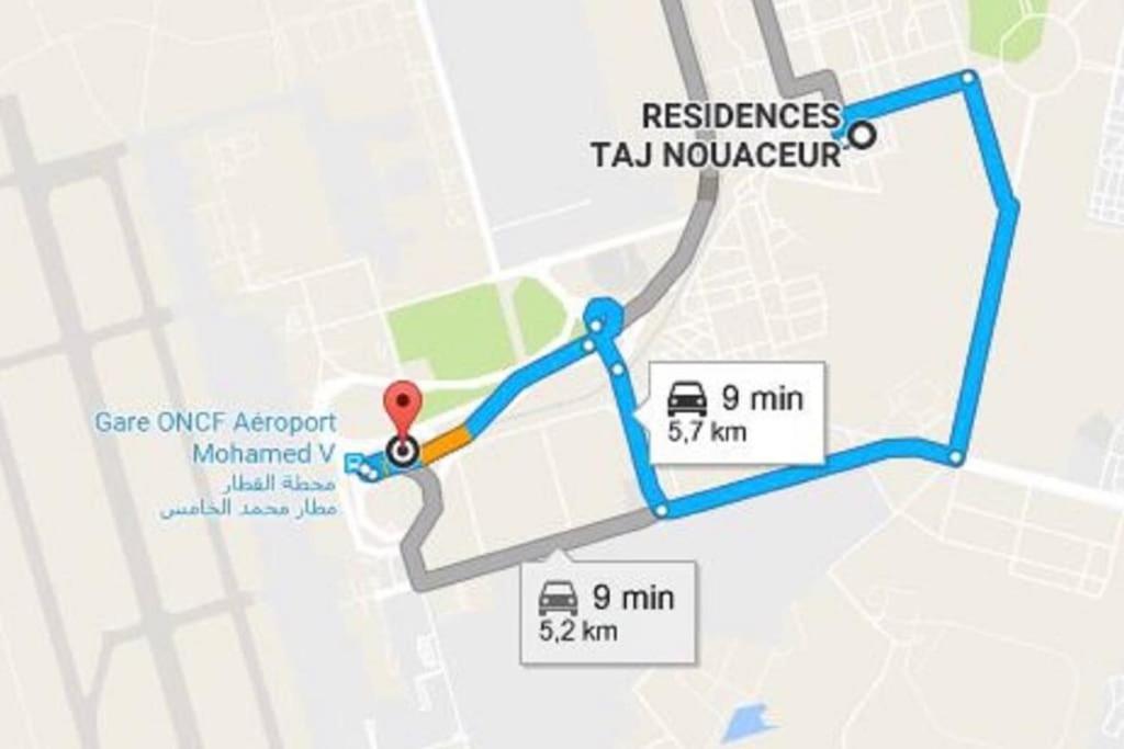 Taj Nouaceur Aeroport Mohamed V Lägenhet Exteriör bild